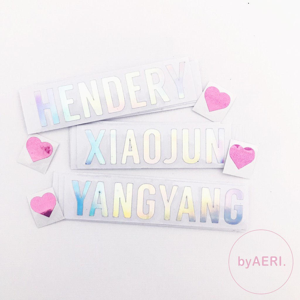 N C T WAY V HOLOGRAM STICKERS (MEMBER NAME STICKER HOLOGRAM)