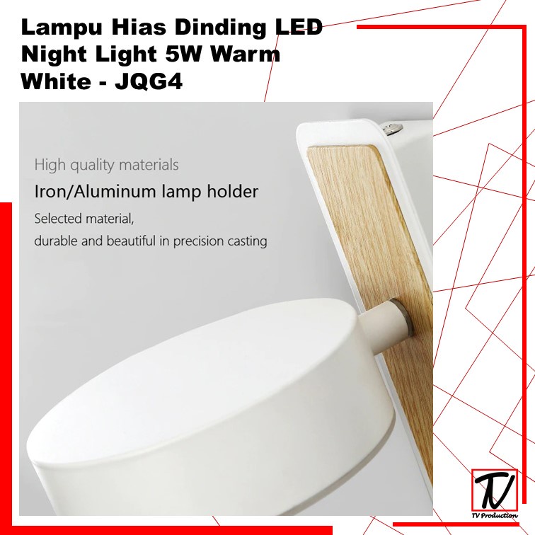 Lampu Dinding Hias Minimalis LED Night Light 5W Warm White - 6715 - Black