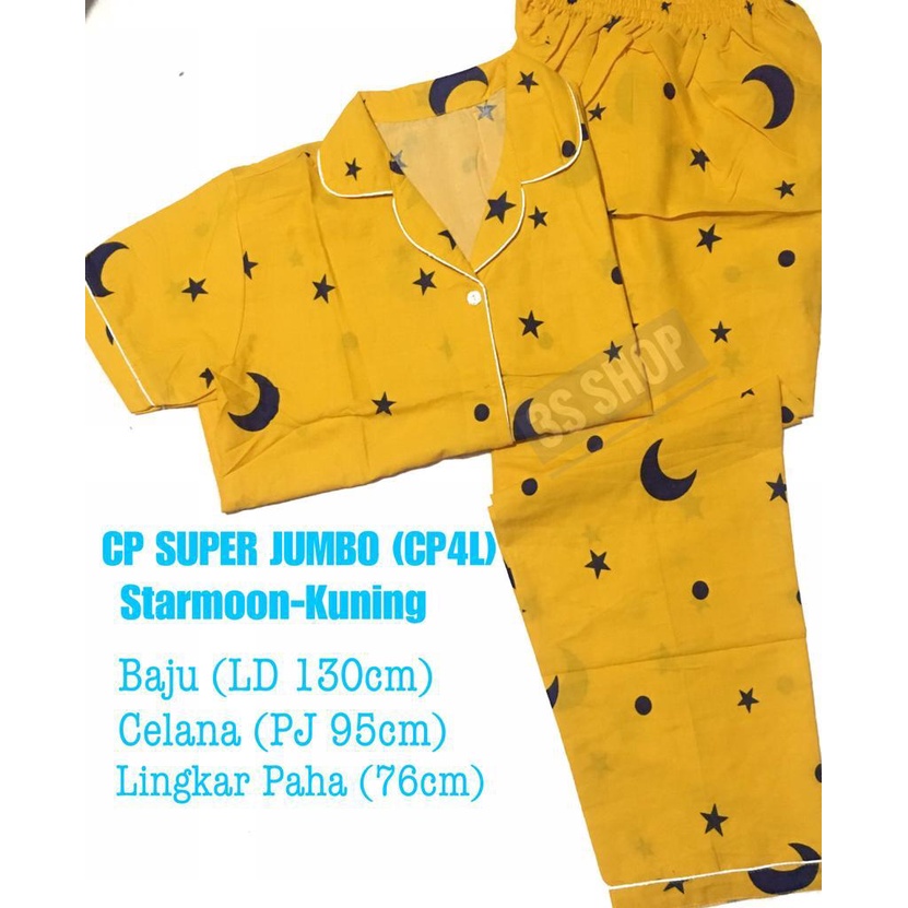 BAJU TIDUR LD 130 CM DEWASA PIYAMA CP SUPER JUMBO/BESAR STARMOON