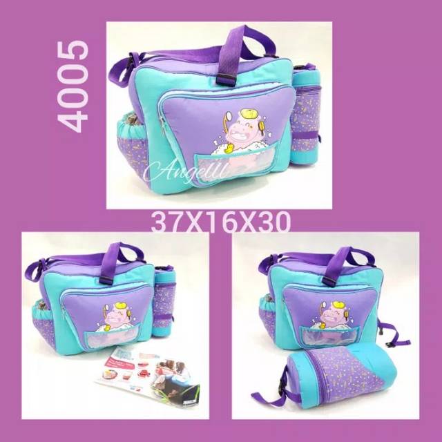 Tas bayi Baby  care Ukuran Besar  / Tas Perlengkapan Baby Diapers Bag baby Orange / ungu Ukuran Jumbo Termos Samping