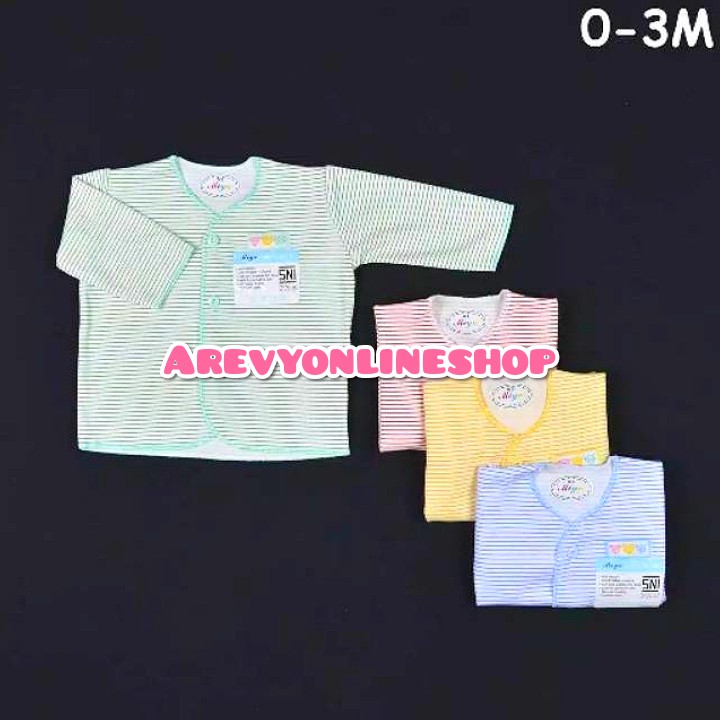 Miyo Baju Panjang Bayi Piyama Baby Salur 0-6 Bulan Perlengkapan Baju Bayi Newborn Kado Kelahiran