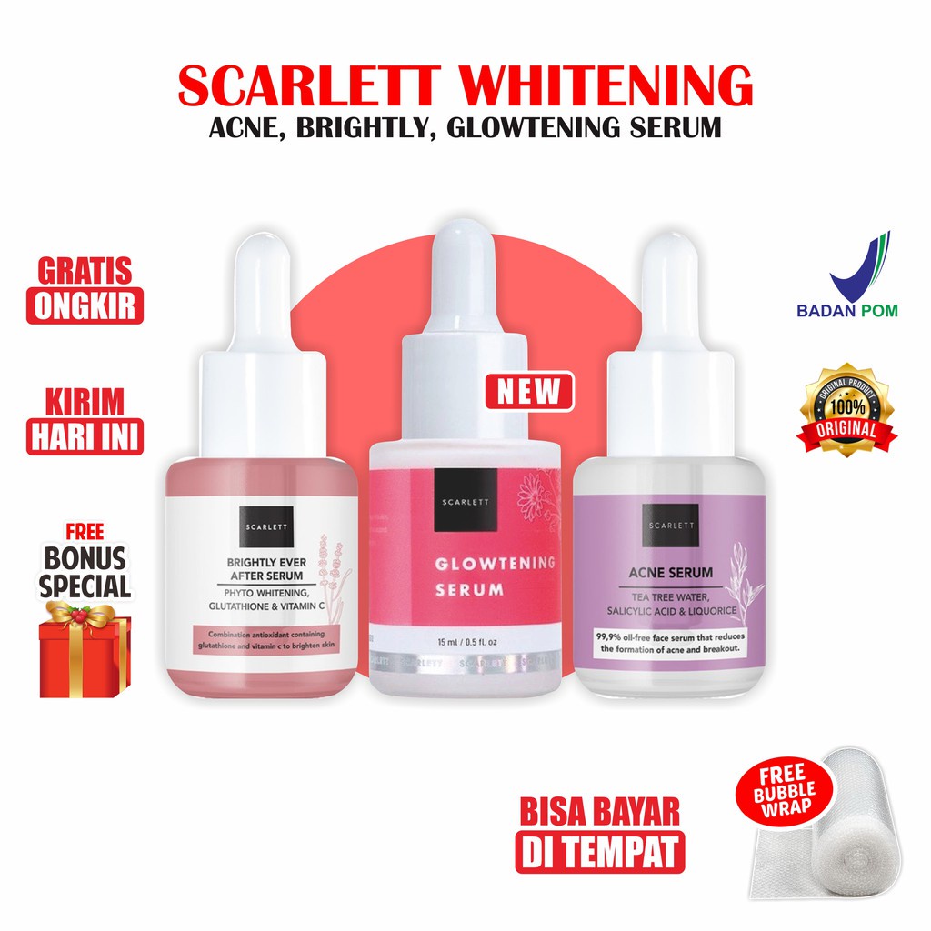 SERUM WAJAH SCARLET terlaris 3varian