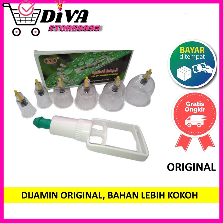 DIVA STORE ALAT BEKAM KOP ANGIN 6 PCS PULL OUT AVACUUM APPARATUS