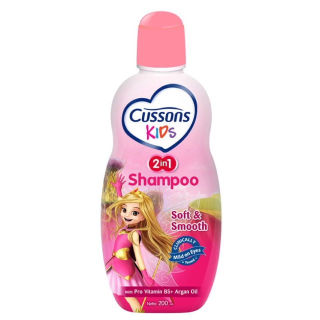 CUSSONS Kids 2 in 1 Soft & Smooth Shampoo [200 mL]. Original. Lembut & Harum segar Strawberry.