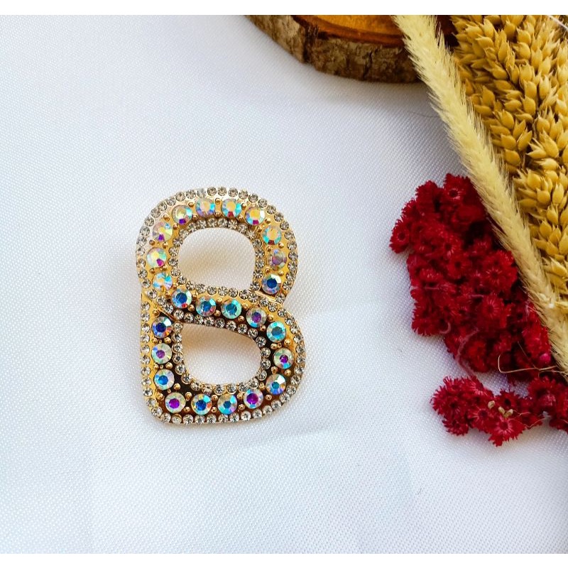 Brooch Buttonscarves KW//Bros Buttonscarves Polos/Mata/Mutiara-(B)Mata/DM Gold