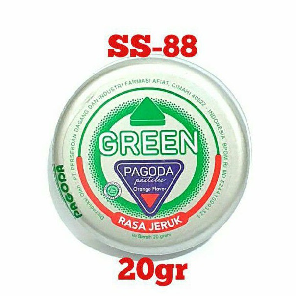 

PAGODA PASTILES GREEN SEGITIGA ~ PERMEN PAGODA (20gr)