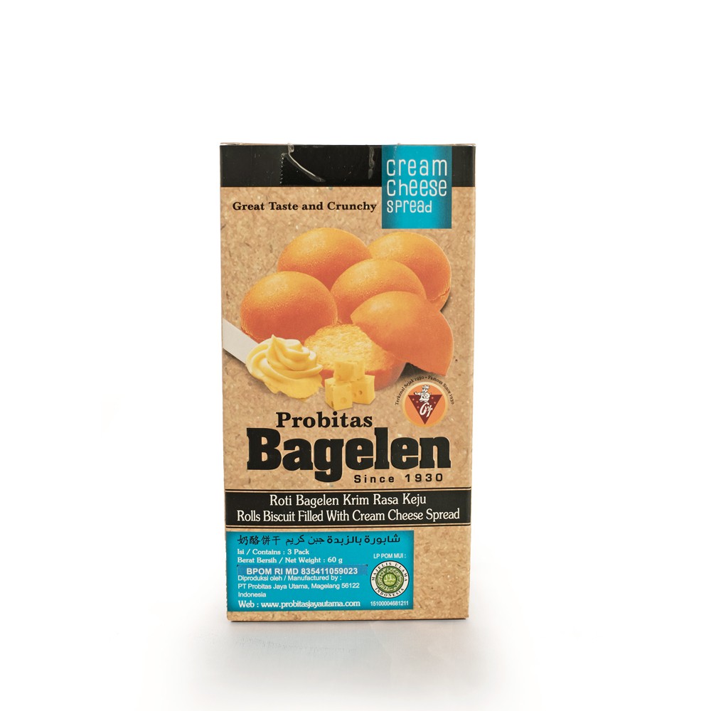 

BAGELEN CHEESE CREAM (PB602) / ROTI KERING BAGELAN RASA KEJU