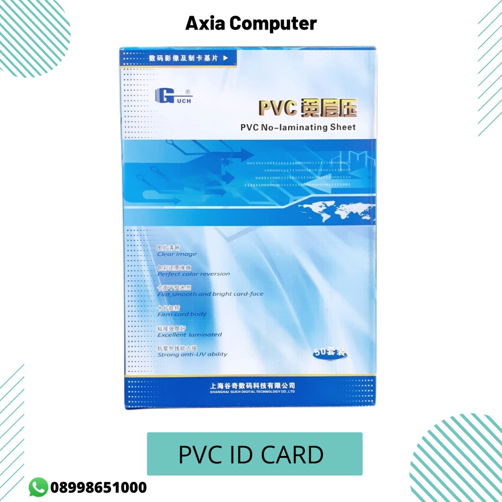 

PVC ID Card Putih 1 Pak / 50 Set Guch