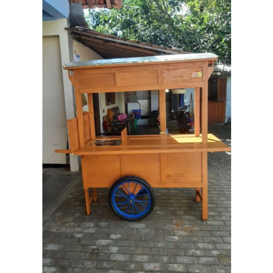 Gerobak Angkringan Plitur Roda