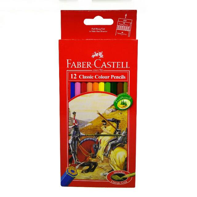 

[SET] PENSIL WARNA FABER-CASTELL CLASSIC 12 WARNA PANJANG