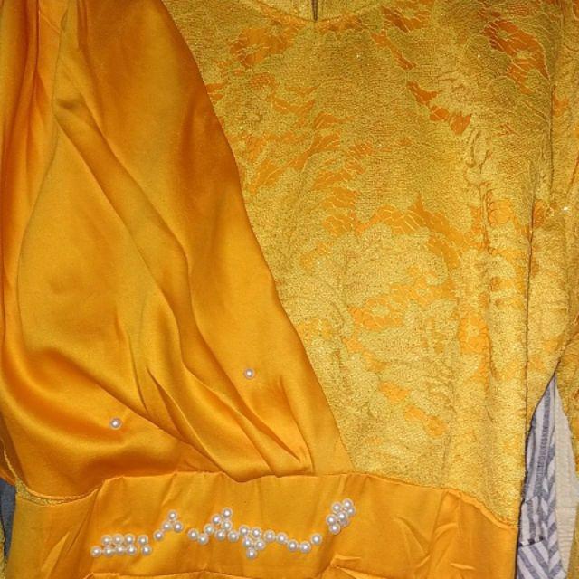 Or.i-349 Syafin Batik - Set Puspita Gamis Brokat Full Furing Halus Ld 100 By Alice