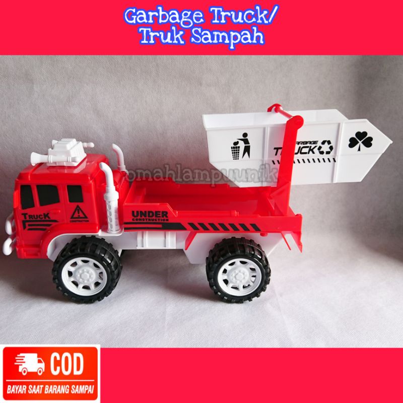 AJ Mainan Anak Mobil Truk Pengangkut Sampah/Garbage Truck Murah