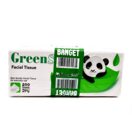 Tissue Green Soft 200 sheet 2 ply / Tissue Green Soft Panda