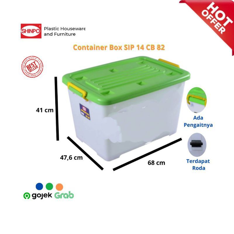 Box plastik menyimpan serbaguna (container box) Shinpo Sprinter CB 82
