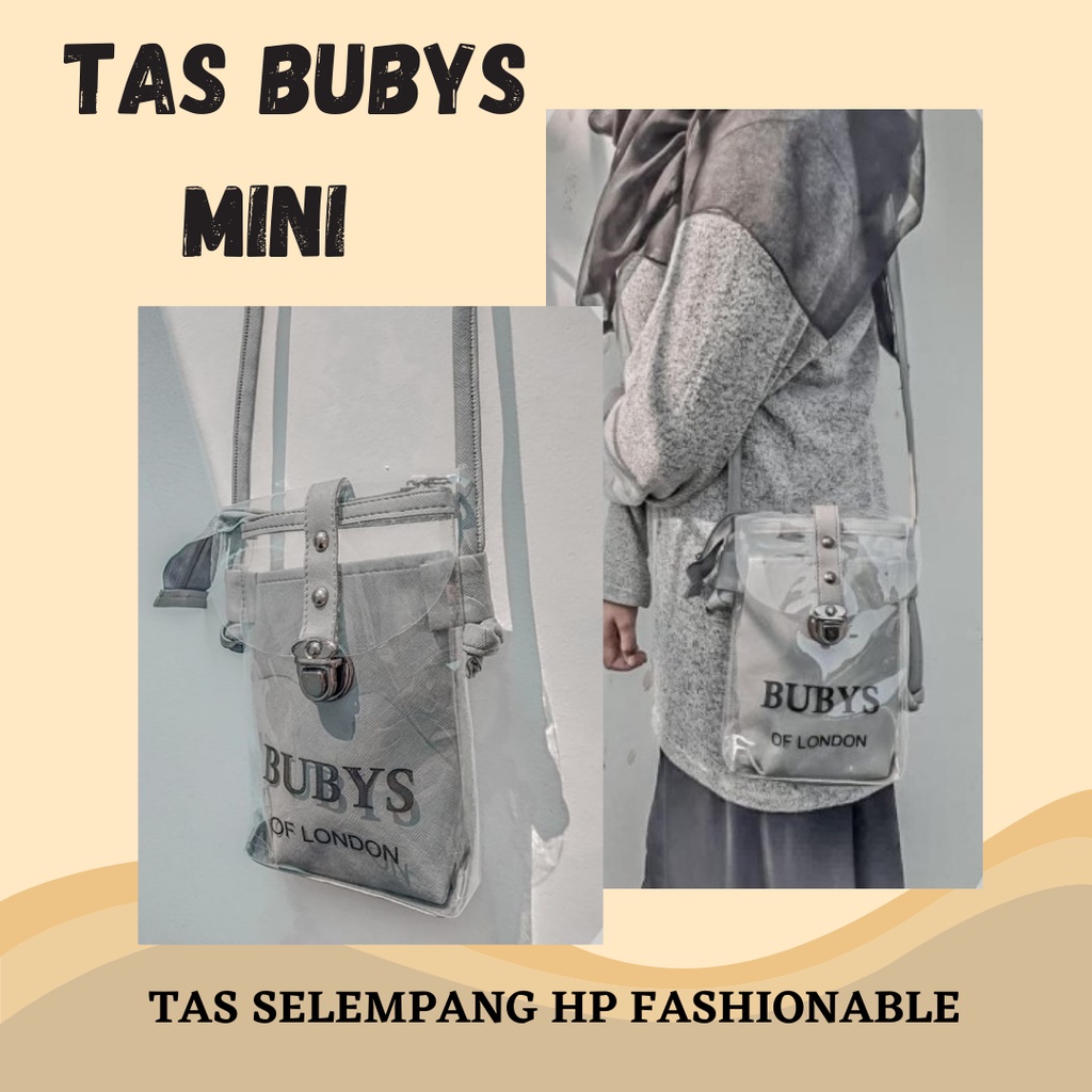 TAS SELEMPANG WANITA BUBYS MINI ABU