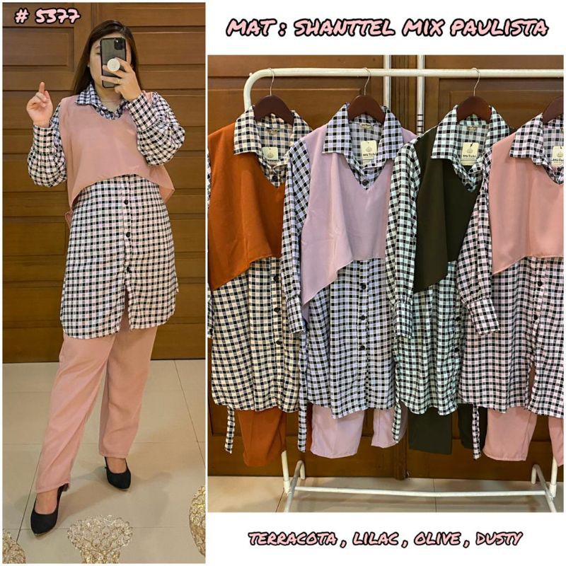 [NEW] PREMIUM MUTEKI 5377 SETELAN CELANA TUNIK