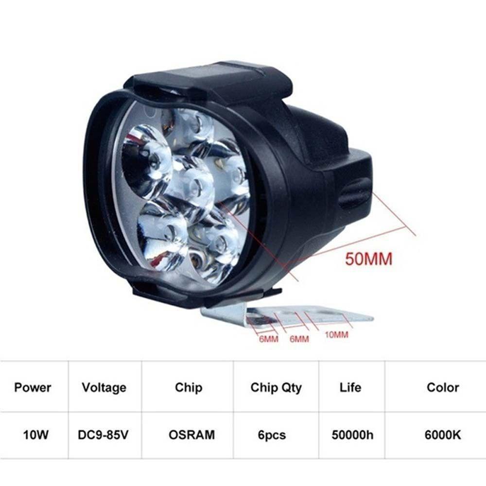 Lanfy Lampu Sepeda Motor Headlight Scooters 1500LM LED Super Terang 6LED Fog Lamp Motor