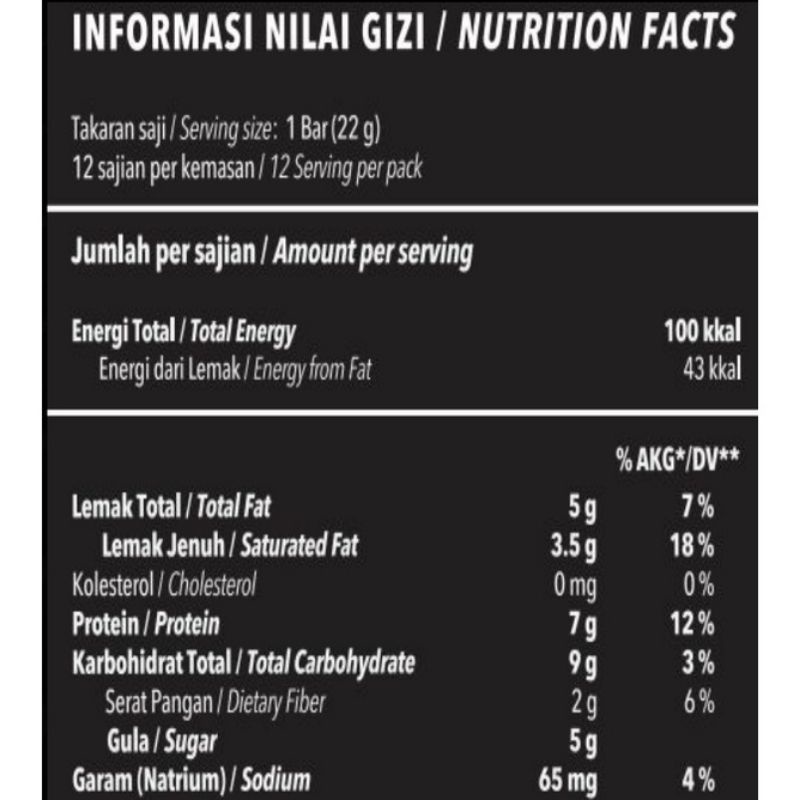 Evolene Evobar 1 box isi 12 pcs Rasa Coklat Protein Bar Snack Sehat