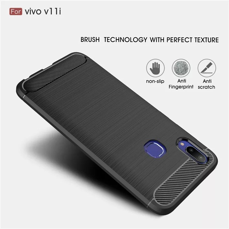 Vivo V11 /  V11 pro / V15 / V15 pro / V17 pro / V5 plus / V9 Case Rugged Armor Carbon Original Softc