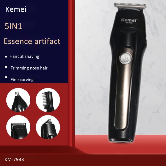 Kemei Km-7933 5in1 Mesin Pemotong Rambut/Bulu Hidung/Jenggot Elektrik