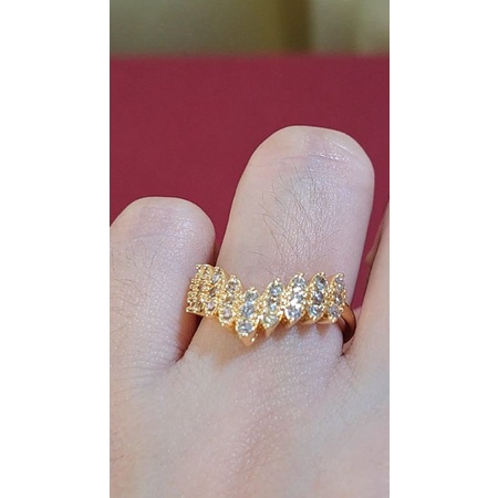 Cincin Aurel/Fuji Viral Xuping Lapis Emas 18k