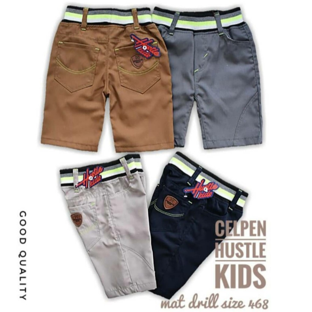  GROSIR  CELPEN CELANA  PENDEK  ANAK HUSTLE KIDS PREMIUM 