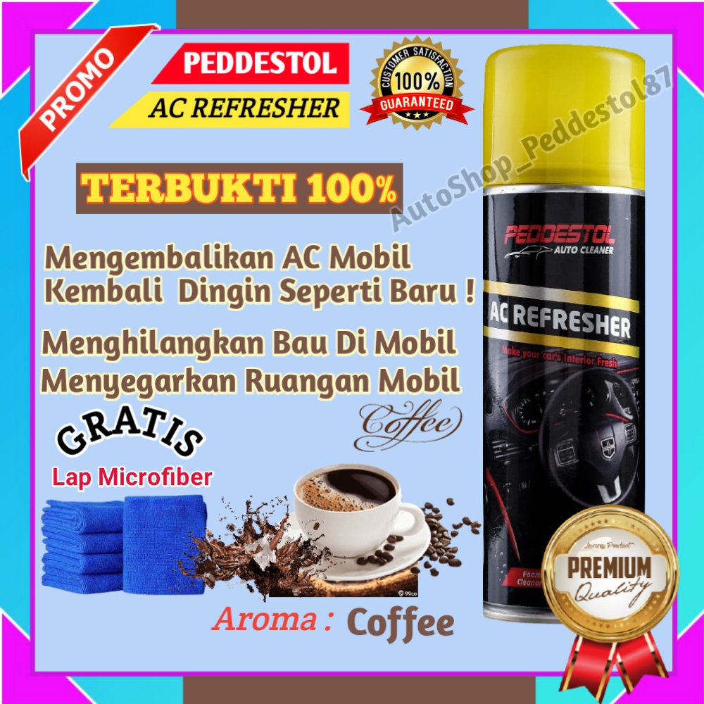 Pembersih/Cleaner/Refresher/AC Mobil/Semprotan/Spray/Freshener/Pewangi/Parfum/Aroma Kopi/Peddestol