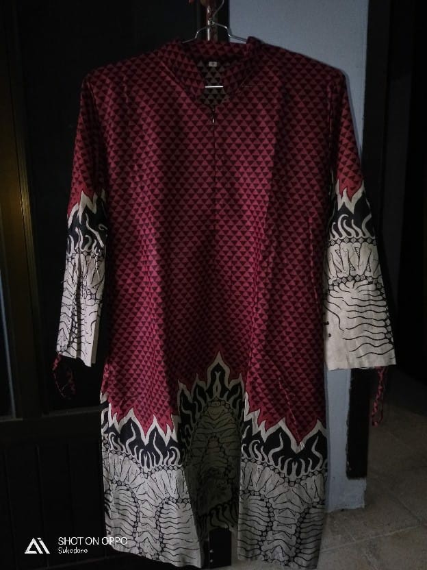 Batik Couple Keluarga - Couple Baju Batik Satu Keluarga Motif Gunung Merapi