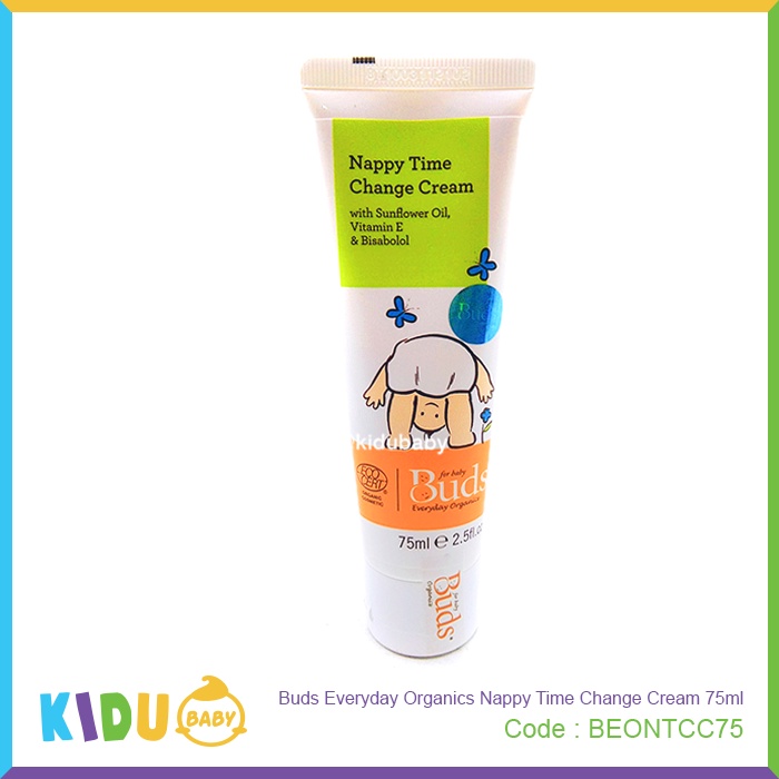 Buds Organics Nappy Time Change Cream 75ml Kidu Baby