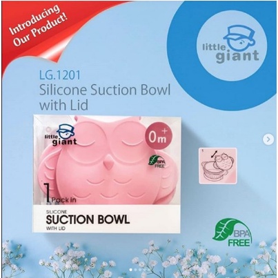 Little Giant Silicone Suction Bowl with Lid