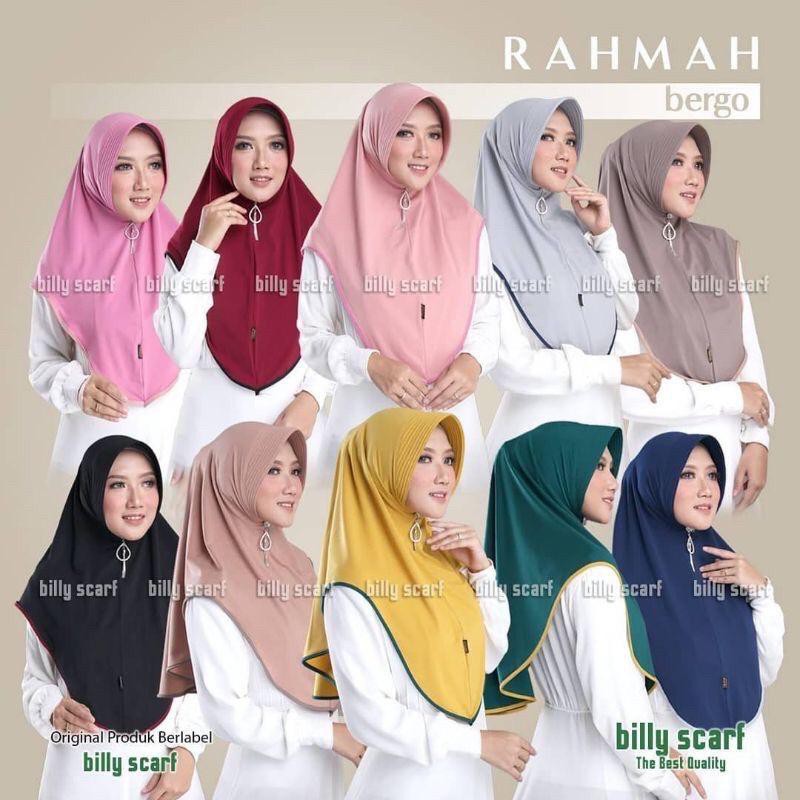 Hijab instan bergo jersey | kerudung rahmah billy scraft | jilbab jersey terbaru | kerudung termurah