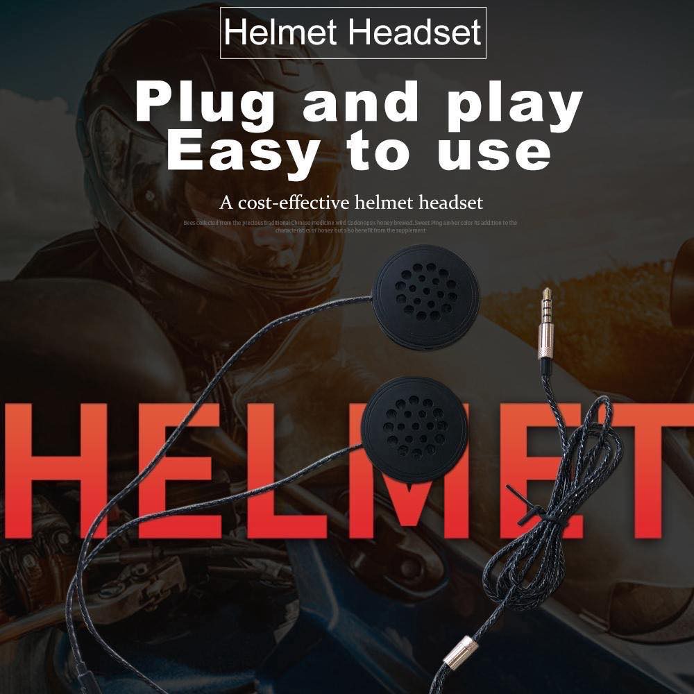 T33 Headset Helm HIFI Earphone kabel untuk Pengendara Motor TERLARIS-3