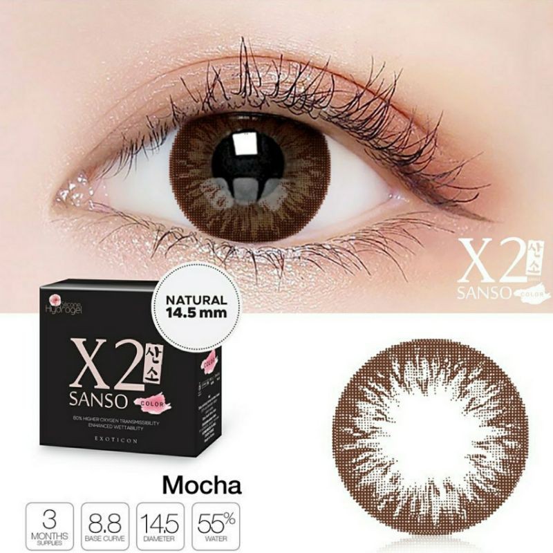 Softlens X2 SANSO COLOR 14.5 MM by EXOTICON / Soflen Warna Normal