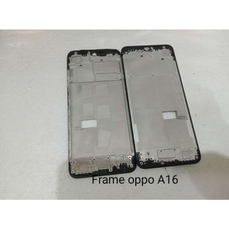 FRAME TULANG TENGAH LCD DUDUKAN MIDDLE BEZZEL BAZEL OPPO A16 CPH2269 ORIGINAL