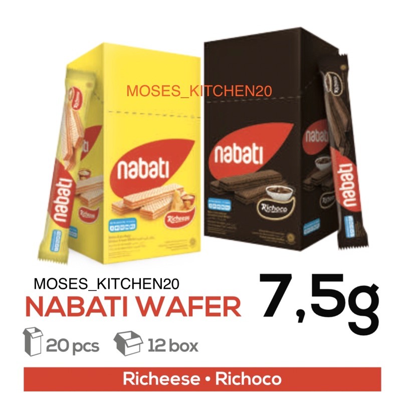 

NABATI WAFER 7,5g/WAFER NABATI COKLAT KEJU 7,5g/WAFER RICHEESE 7,5gr/WAFER RICHOCO 7,5g/WAFER NABATI