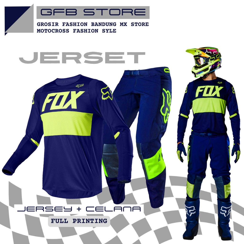 Jersey set motocross stabiloNavy | celana cross | Jersey trail