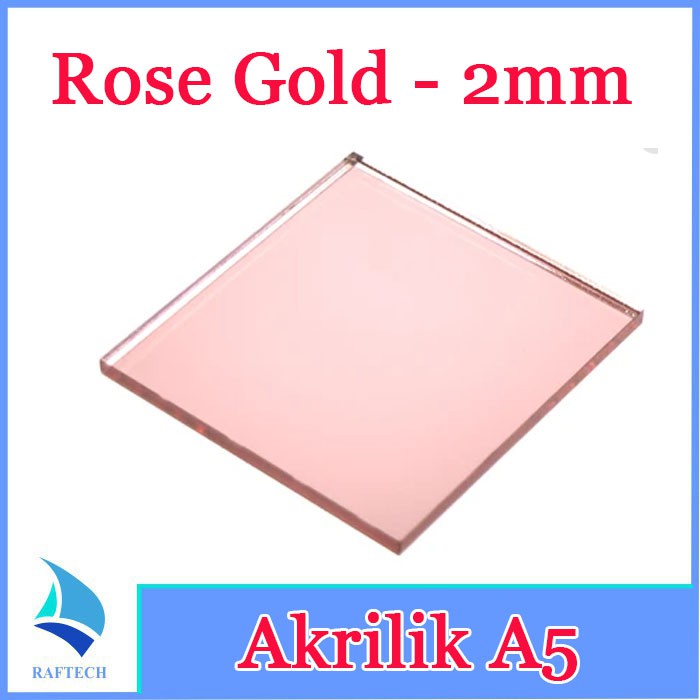 Acrylic Akrilik Rose Gold Mirror A5 Kaca 2mm Marga Cipta 2 mm Murah