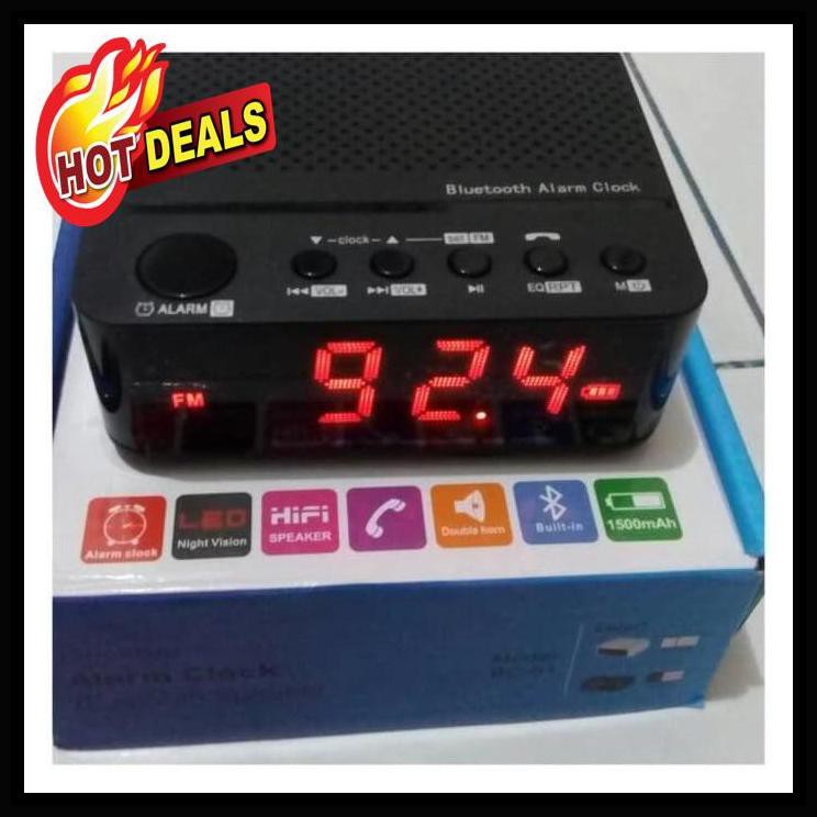 Speaker Mini Bluetooth Radio Fm - Jam Weker Digital Promo