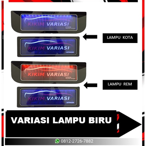 TEMPAT PLAT KHUSUS PAJERO 2021 + LAMPU (BIRU &amp; PUTIH)