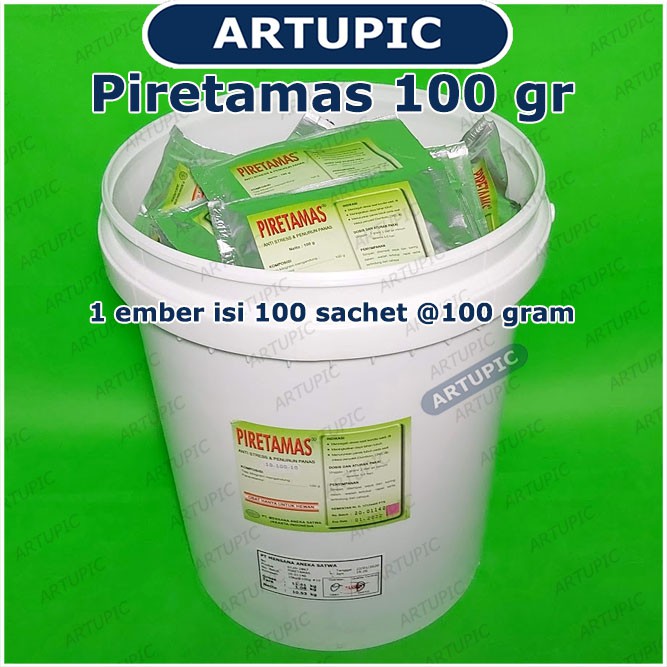 Piretamas 100 gram Paracetamol Vitamin C Sorbitol Anti Stress Gumboro CRD Infeksi Unggas Ayam