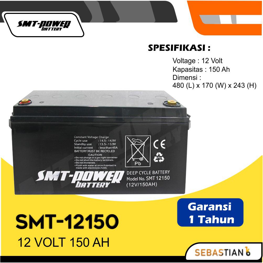 [𝐆𝐀𝐑𝐀𝐍𝐒𝐈] Aki Kering UPS 12V 150Ah Samoto Baterai Sepeda Listrik 12Volt 150Ah