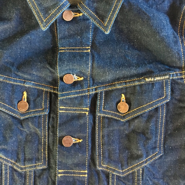 Nudie Billy Dry Ring Denim Jeans Jacket Jaket Trucker non Selvedge Selvage Second Preloved Bekas