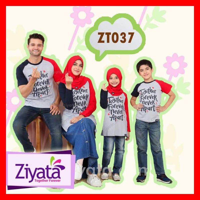  KAOS  COUPLE  KELUARGA  ZIYATA ZT37 KAOS  IBU ANAK BAJU 