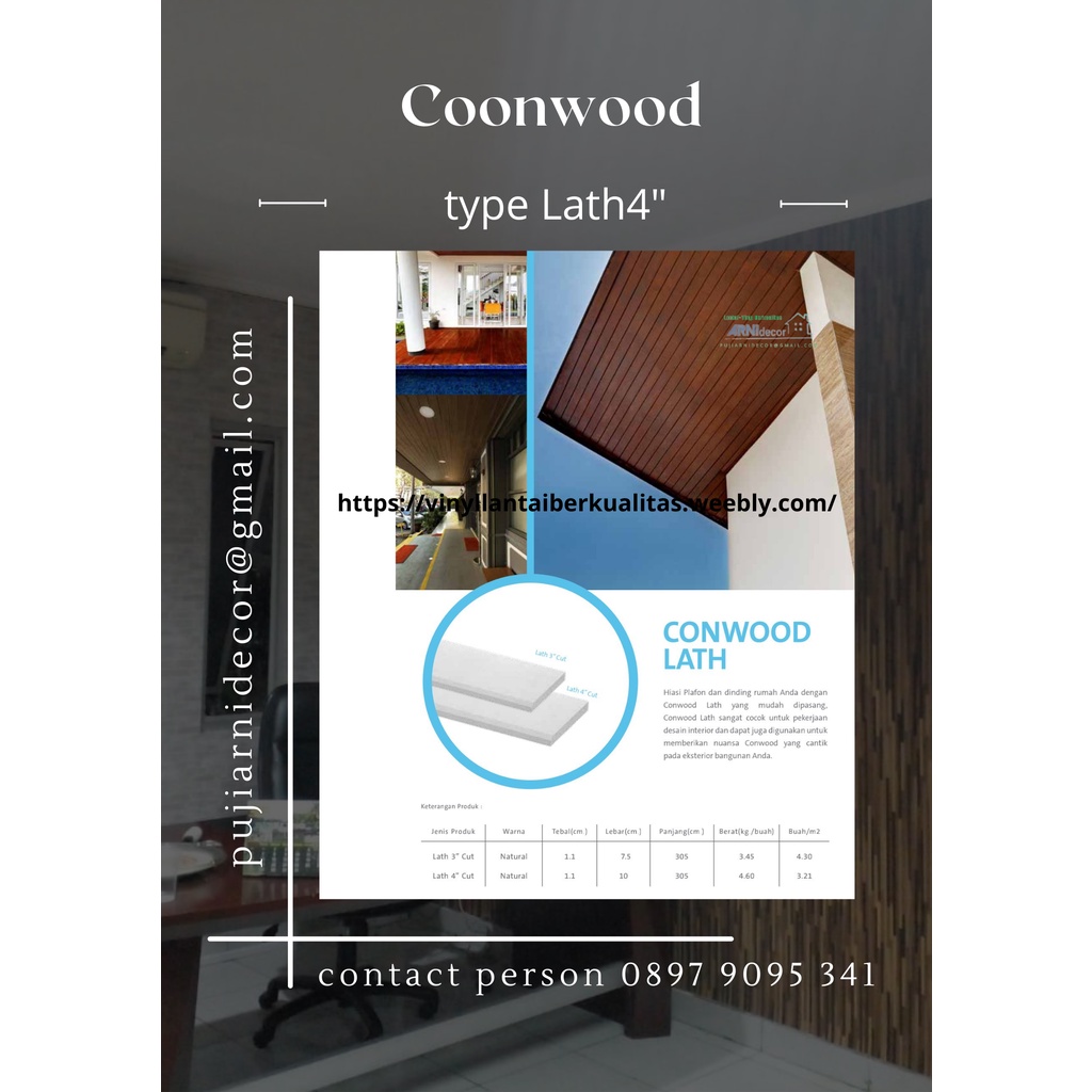 Conwood Lath 4" Lisplang & Plafon