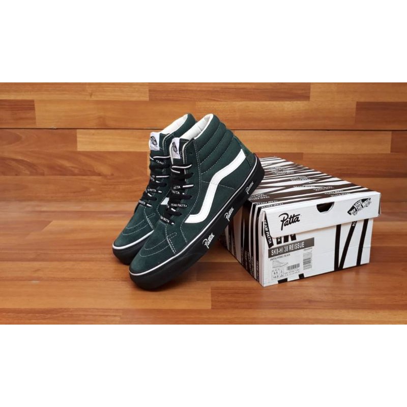 sepatu vans sk8 hi patta hydro black