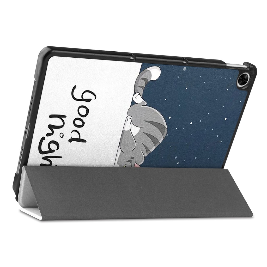 [Ready Tempat] Untuk OPPO Realme Pad 10.4 &quot;2021 RMP2102 RMP2103 10.4 inch Tablet Perlindungan Case Tri-Fold Warna Solid Fashion Dicat Flip Leather Cover Fold Stand