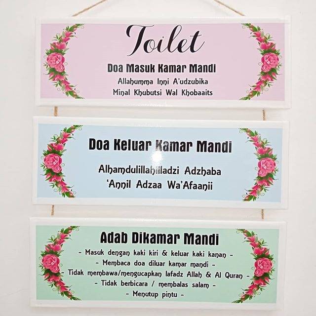  Hiasan  Dinding  Wall Decor Toilet Adab Dikamar Mandi 