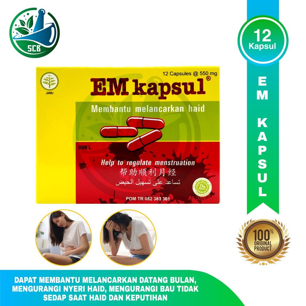 Em Kapsul (Isi 12 Kapsul) - Obat Melancarkan Haid