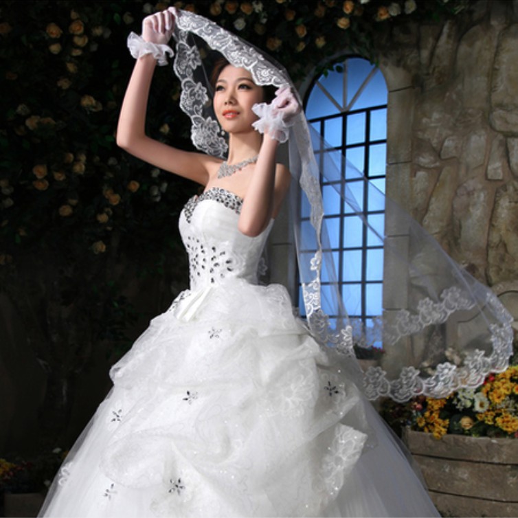 SR14 Kerudung pengantin wedding veils party bridal import