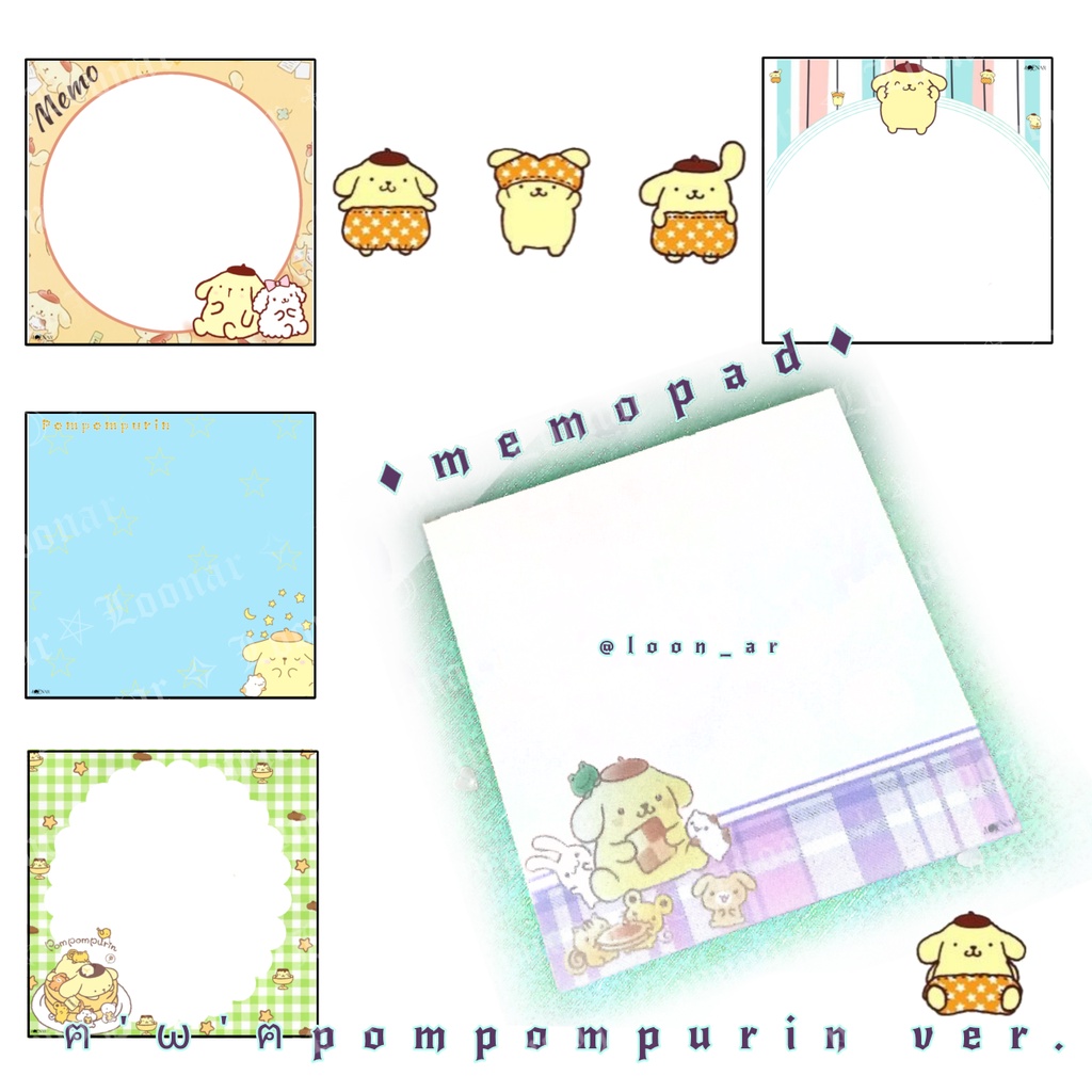 

✦memopad Pompompurin✦7,5 cm x 7,5 cm 100gsm✦DIY scrapbook bullet journal